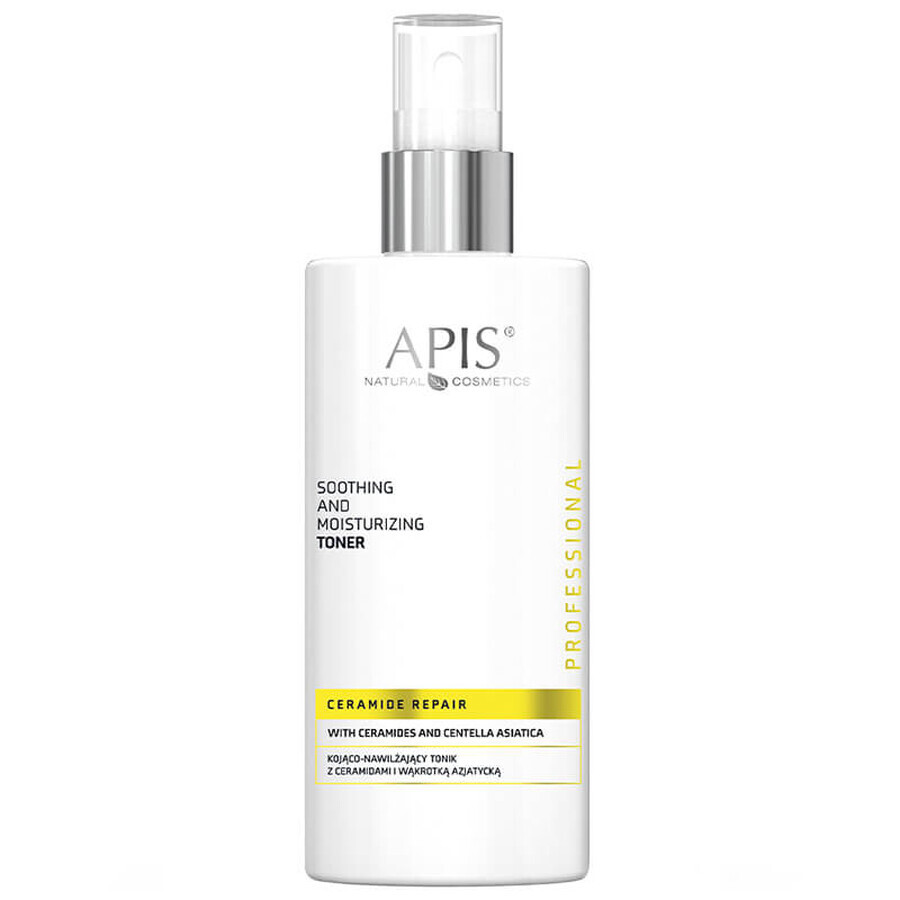 Apis Professional Ceramide Repair, verzachtende en hydraterende toner met ceramiden en Centella Asiatica, 300 ml + jade gezichtsmassage, 1 gratis