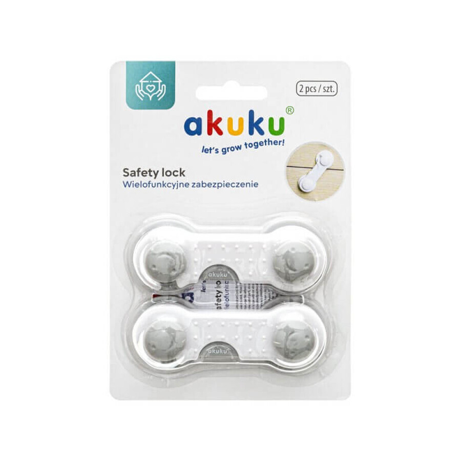 Ackuku, universal cupboard protector, gray, 9 cm