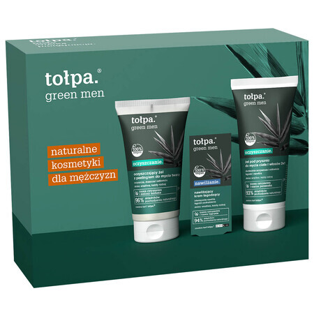 Set Tołpa Green Men, scrub gezichtsgel 150 ml + gezichtscrème 50 ml