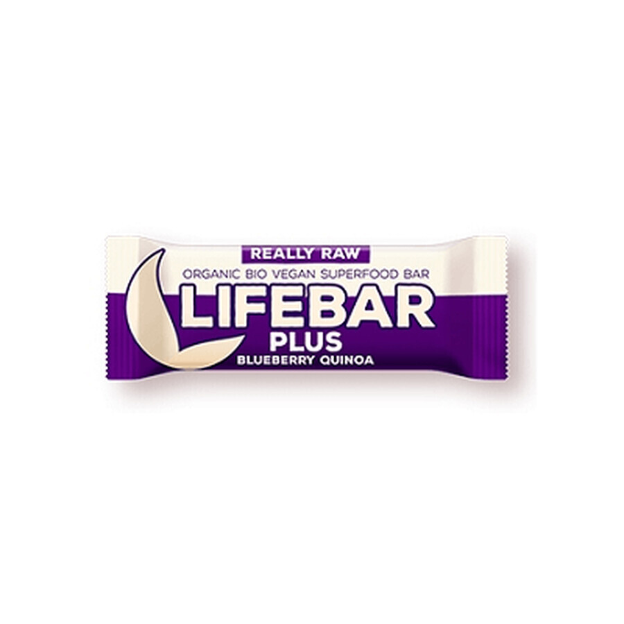 Barretta cruda con mirtilli e quinoa, 47 g, Lifebar