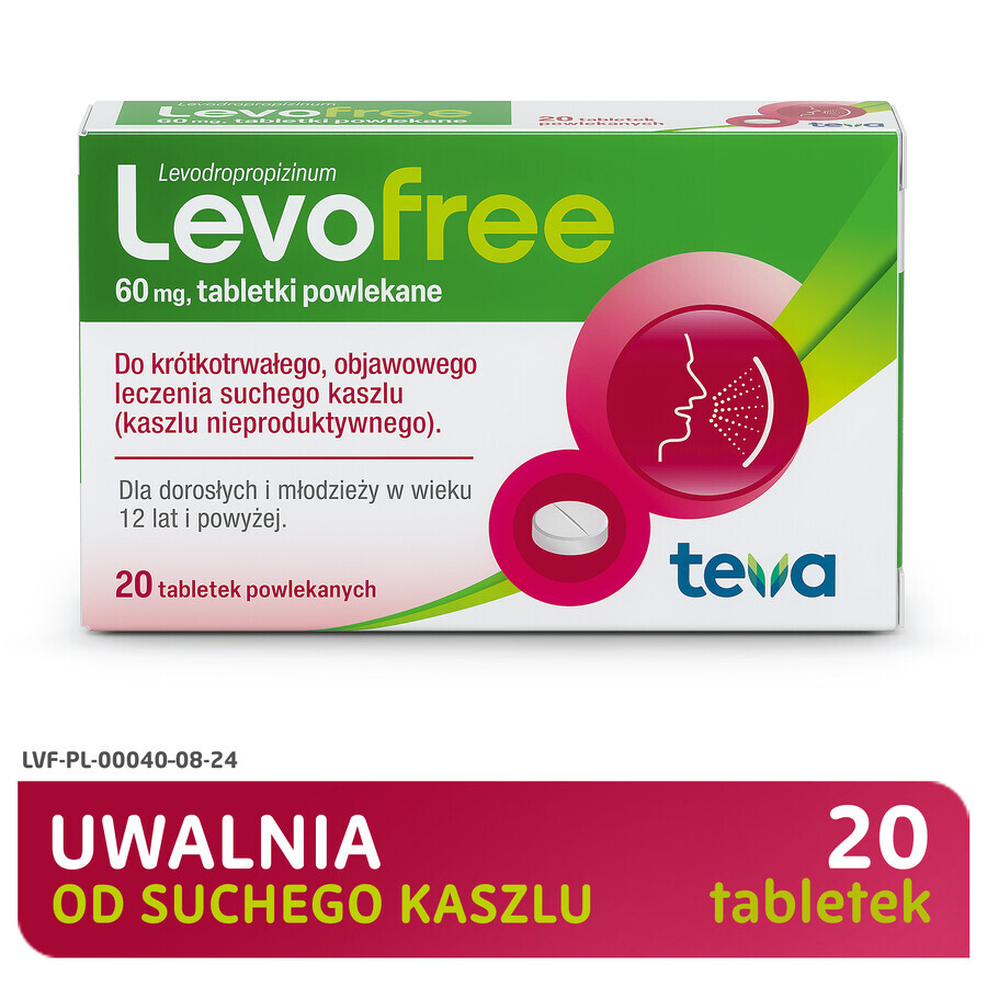 Levofree 60 mg, 20 filmomhulde tabletten