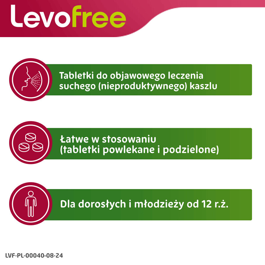 Levofree 60 mg, 20 filmomhulde tabletten