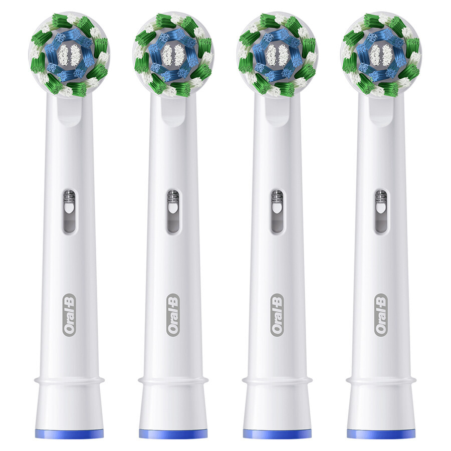 Oral-B Pro Cross Action, vervangende opzetborstels voor Clean Maximiser elektrische tandenborstel, 4 stuks