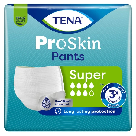 Tena Pants Proskin, chiloți absorbanți, mărimea L, 100-135 cm, Super, 12 bucăți