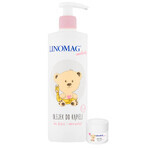 Linomag Emolients, ulei de baie pentru bebeluși și copii de la 1 lună, 400 ml + cremă de protecție, 15 ml gratuit