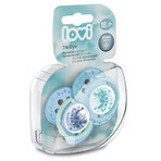 Lovi, dummy, silicone, dynamic, glow in the dark, Tie Dye, blue, Boy, 22/920, from 18 months, 2 pieces