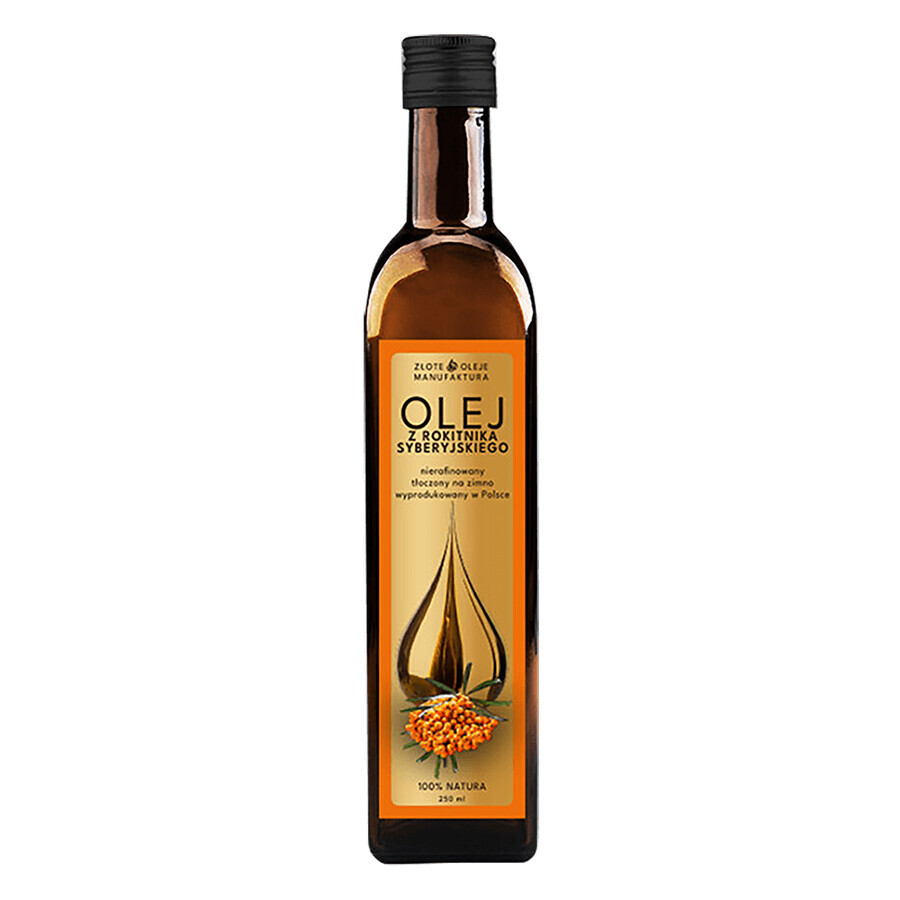 Goldfarmex Golden Oils Siberian sea buckthorn oil, cold pressed, unrefined, 250 ml