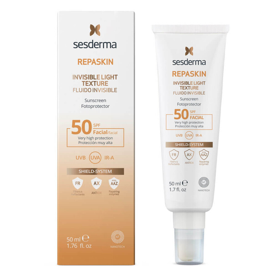 Sesderma Set, Azelac, gel hidratante con ácido azelaico, 50 ml + Repaskin Fluido Invisible, protector solar facial suave, SPF 50, 50 ml por 1 penny