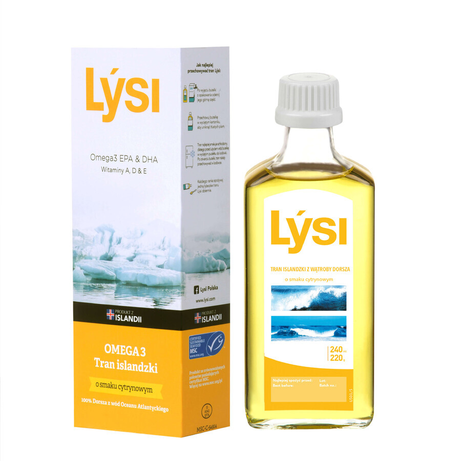 Set di alimenti dietetici Lysi Icelandic, gusto limone, 2 x 240 ml + coperchio in omaggio