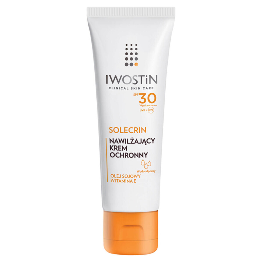 Iwostin Solecrin set, beschermingscrème, SPF 50+, 50 ml + beschermingscrème, SPF 30, 50 ml + bodycrème gel, SPF 50+, 200 ml + gratis badhanddoek