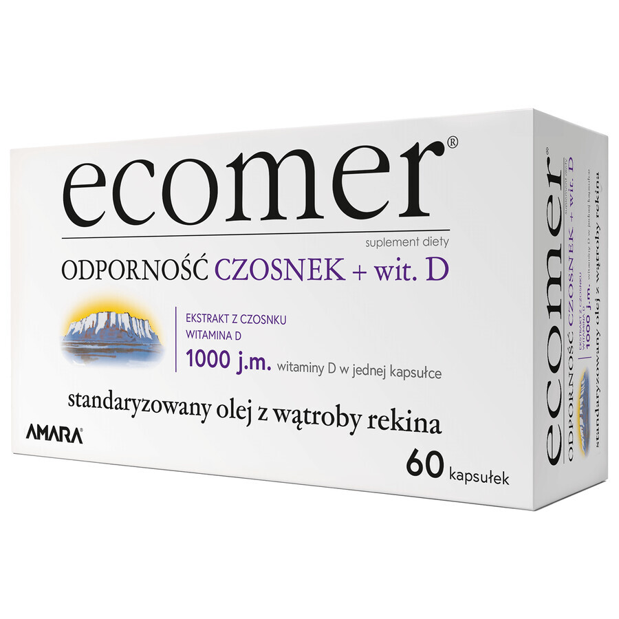 Ecomer Immunità Aglio + Vit. D3, 60 capsule