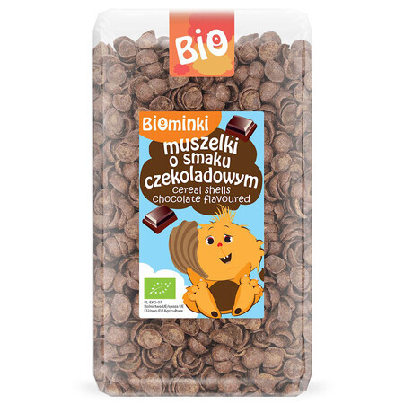 Biominki, schelpen met biologische chocoladesmaak, 300 g