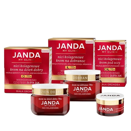 Set Janda My Clinic Collagen Threads 70+, crema giorno 50 ml + crema notte 50 ml + crema occhi 15 ml
