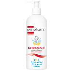 Emolium Dermocare 3 in 1 set, badlotion, wasgel, shampoo, 2 x 400 ml + beschermende spray voor kinderen vanaf 1 jaar, SPF 50+, 175 ml + gratis handdoek