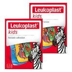 Set Leukoplast Kids, pleisters, 2 maten, 2 x 12 stuks