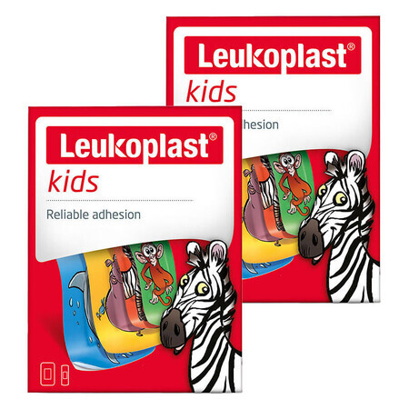 Set Leukoplast Kids, pleisters, 2 maten, 2 x 12 stuks