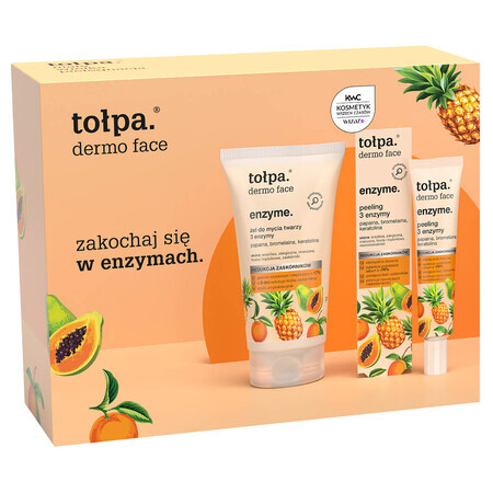 Tołpa Enzymset, gezichtsreinigingsgel, 150 ml + 3 peeling-enzymen, 40 ml