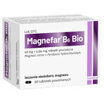 Magnefar B6 Bio 60 mg + 6,06 mg, 60 comprimés pelliculés