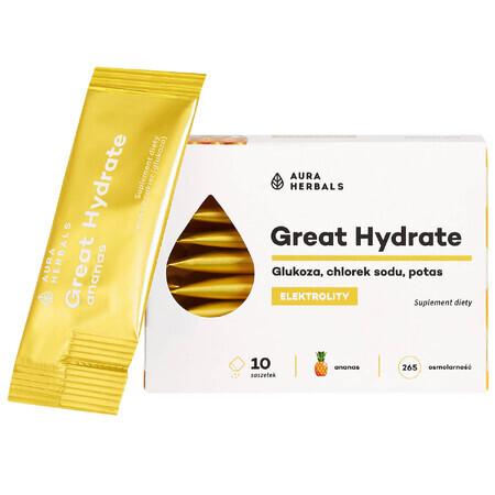 Aura Herbals Great Hydrate, pineapple, 10 sachets