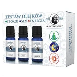 Set N-Active Oil Calm & Sleep & Energy, oli essenziali naturali, 3 x 10 ml