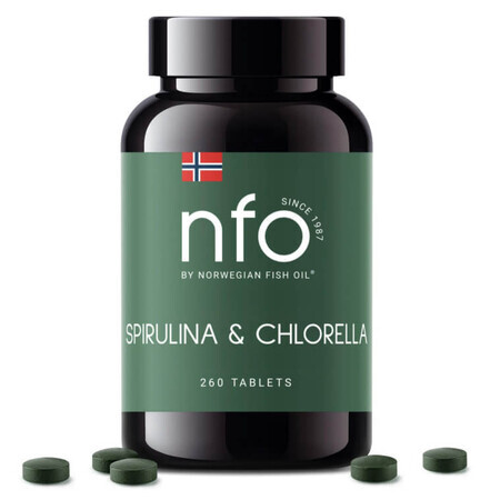 NFO Spirulina & Chlorella, 260 comprimidos