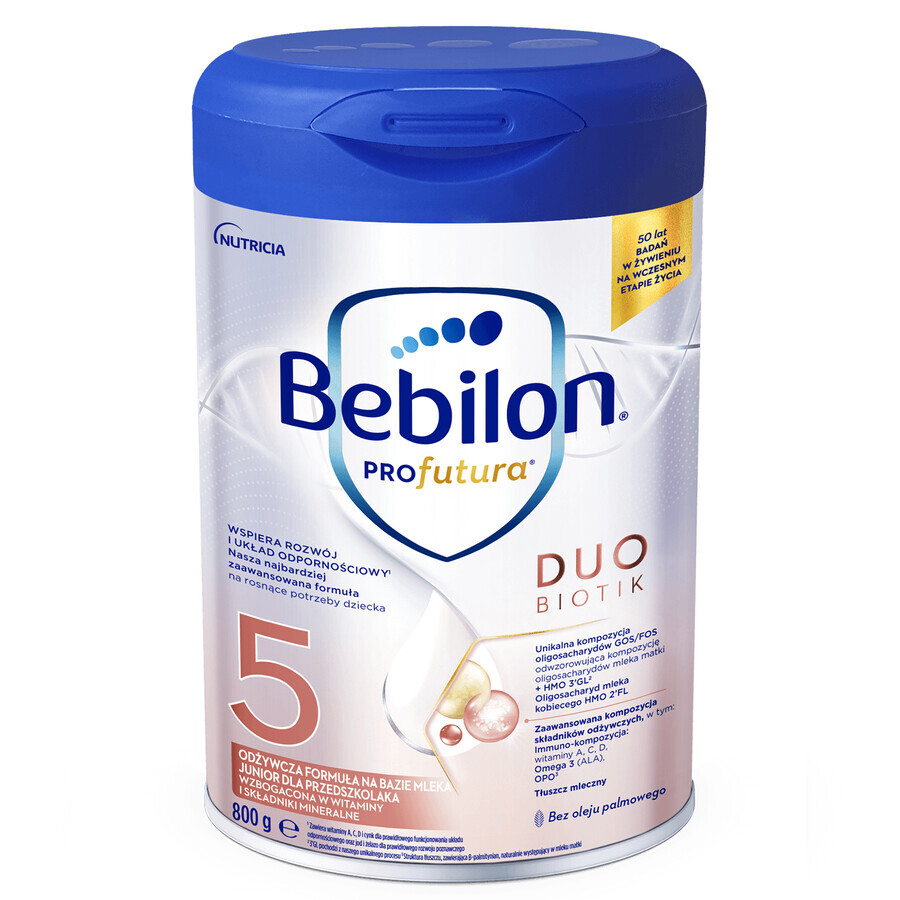 Set Bebilon Profutura DuoBiotik DuoBiotik 5, formula nutriente a base di latte per bambini in età prescolare, 3 x 800 g