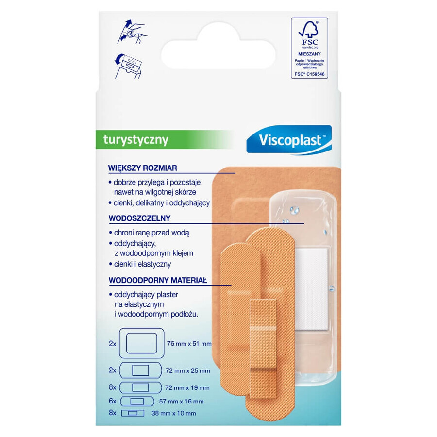 Viscoplast Toerist, patches, 22 stuks + 4 gratis stuks