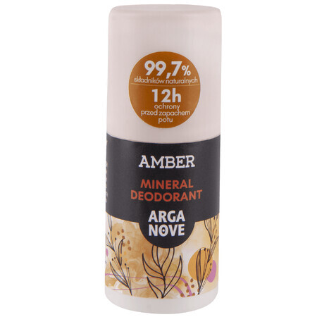 Arganove, deodorantroller met minerale aluin, Amber, 50 ml