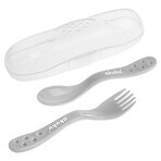 AKUKU, baby cutlery set, in box, gray, A0073, from 9 months, 1 pc