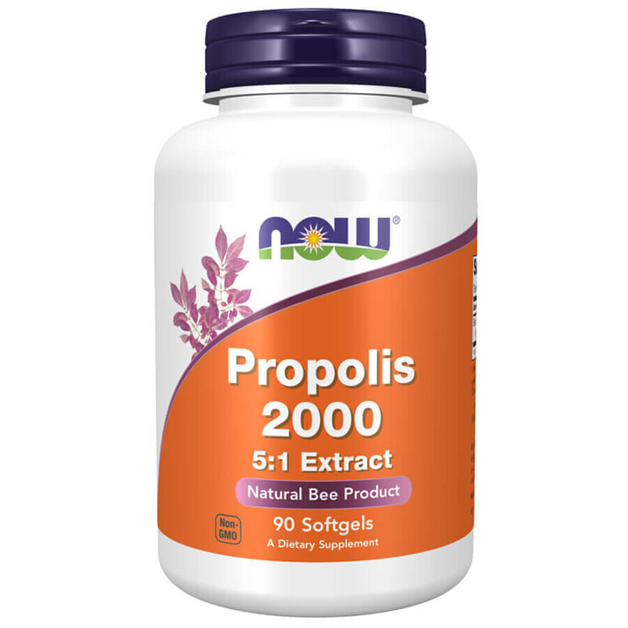 Now Foods Propolis 2000 5:1 Extracto, 90 cápsulas