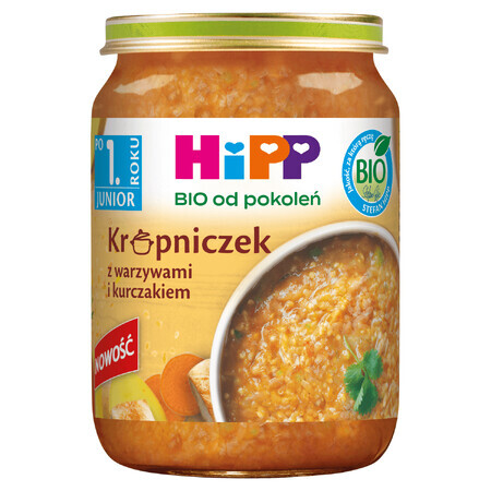 HiPP Soep Biologisch, krokante soep met groenten en kip, na 12 maanden, 250 g