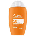 Avene Ultra Fluid Invisible, onzichtbare gezichtszonnebrandcrème, gevoelige huid, SPF 50+, 50 ml + thermaal bronwater, 50 ml gratis