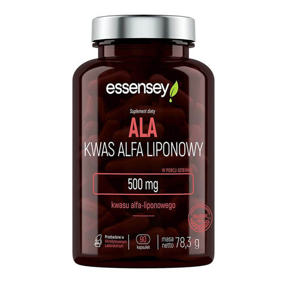 Essensey ALA, alfa-liponzuur, 90 capsules