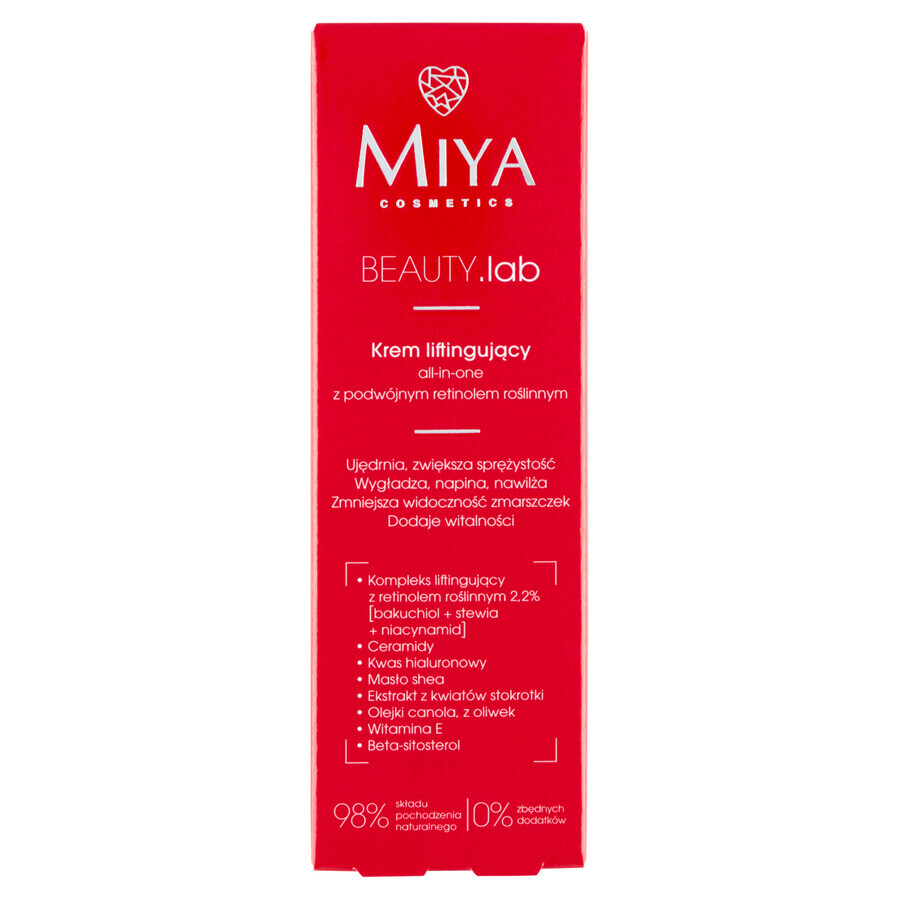 Miya BEAUTY.lab, liftende crème met plantaardige retinol, 40 ml