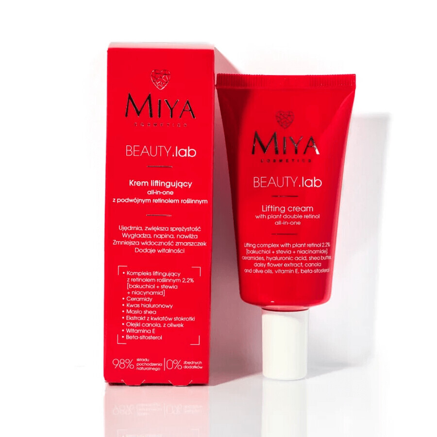 Miya BEAUTY.lab, liftende crème met plantaardige retinol, 40 ml