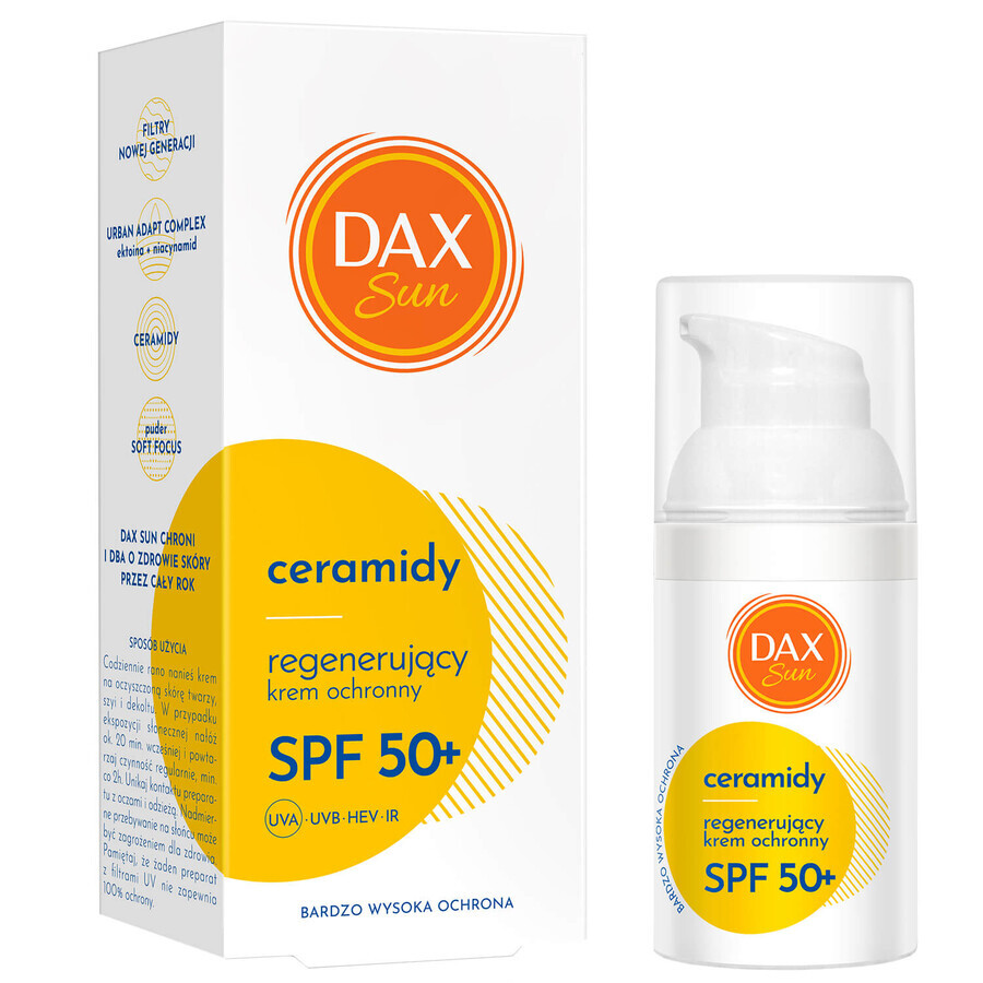 Dax Sun, cremă regenerantă de protecție cu ceramide, SPF 50+, 30 ml