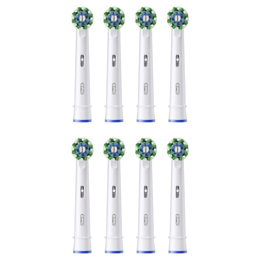 Oral-B Pro Cross Action, vervangende opzetborstels voor Clean Maximiser elektrische tandenborstel, 8 stuks