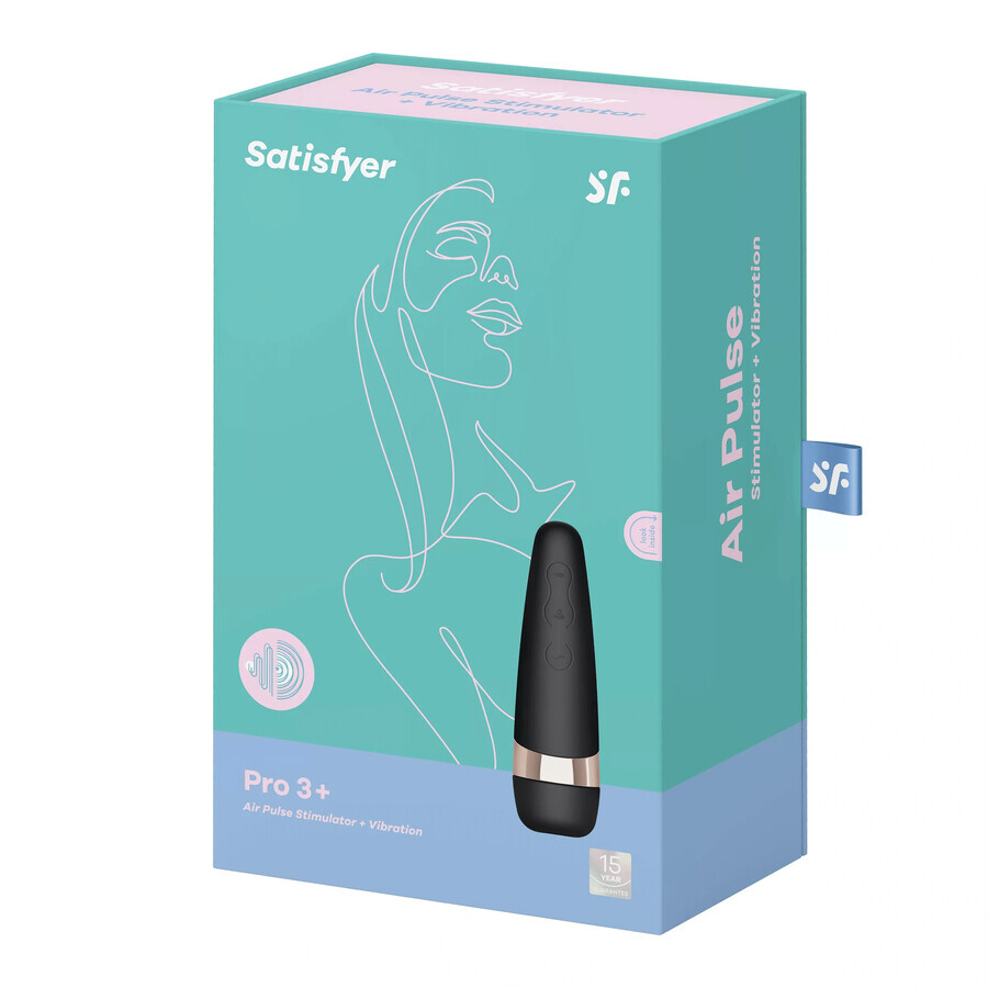 Satisfyer Pro 3+, aparat de masaj clitoridian vibrator fără contact