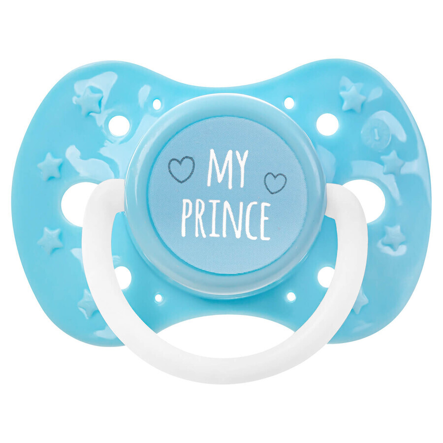 AKUKU, dummy, silicone, symmetrical, My Prince, blue, A0586, 0-6 months, 1 piece