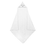 AKUKU, bath towel with hood, 100 x 100 cm, terry cloth, white, 1 pc