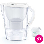 Brita Marella, kan met filter 2,4 liter, wit + Maxtra Pro Pure Performance filter, 3 stuks