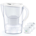 Brita Marella, kan met filter 2,4 liter, wit + Maxtra Pro Pure Performance filter, 3 stuks