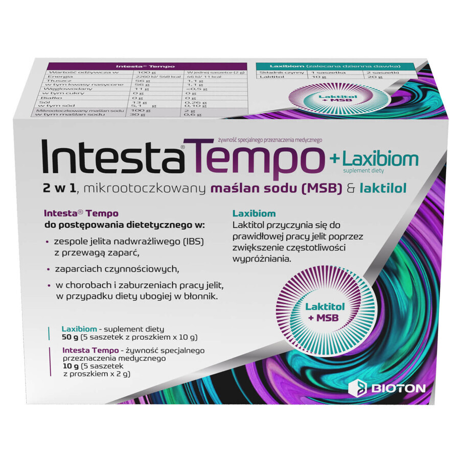 Intesta Tempo + Laxibiom, 10 sobres