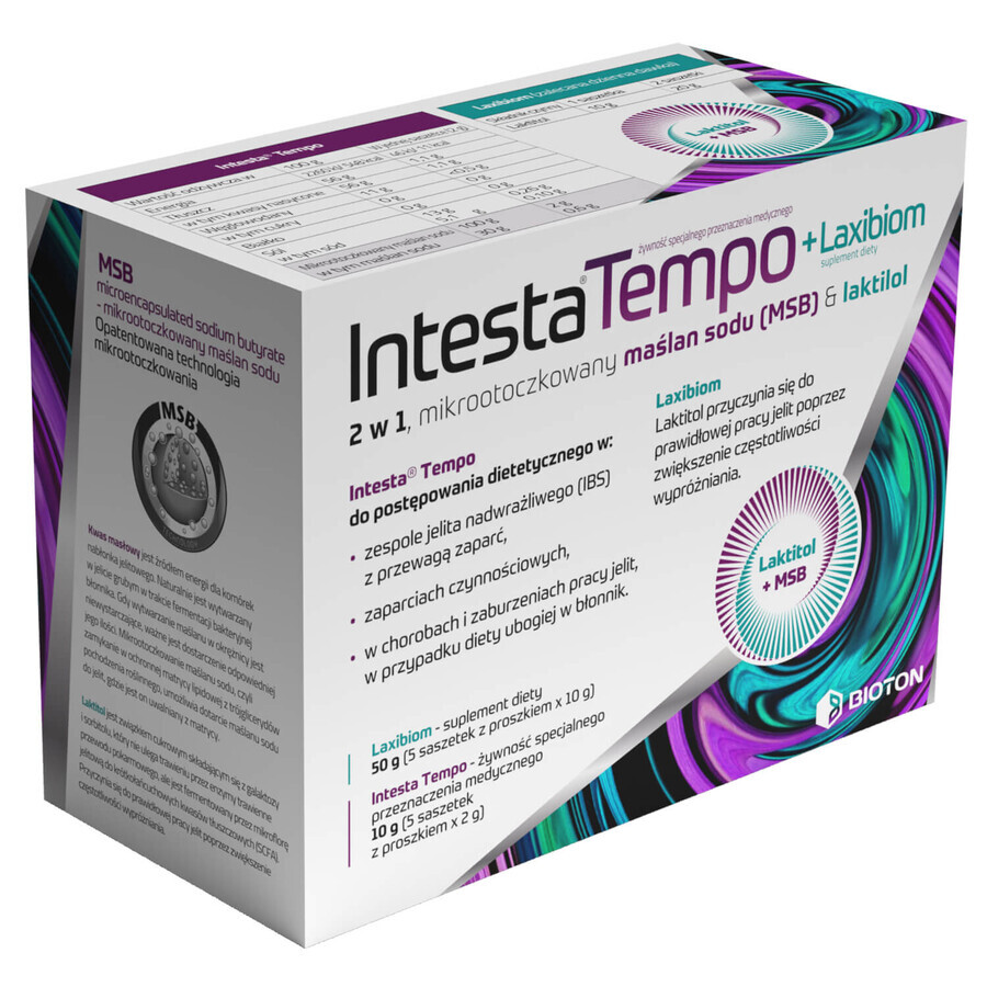 Intesta Tempo + Laxibiom, 10 sobres