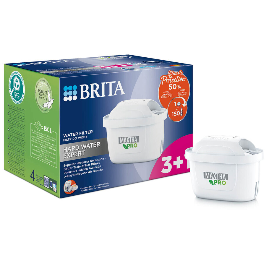 Brita Maxtra Pro Hard Water Expert, waterfilter, 4 stuks