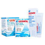 Set Gehwol med Schrunden, zalf voor gebarsten voeten, 75 ml + voetbadzout met lavendel, 20 g x 10 zakjes