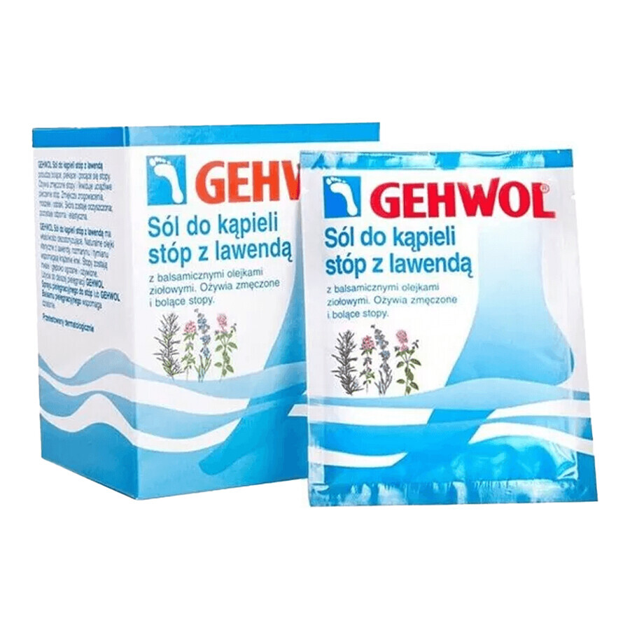 Set Gehwol med Schrunden, zalf voor gebarsten voeten, 75 ml + voetbadzout met lavendel, 20 g x 10 zakjes