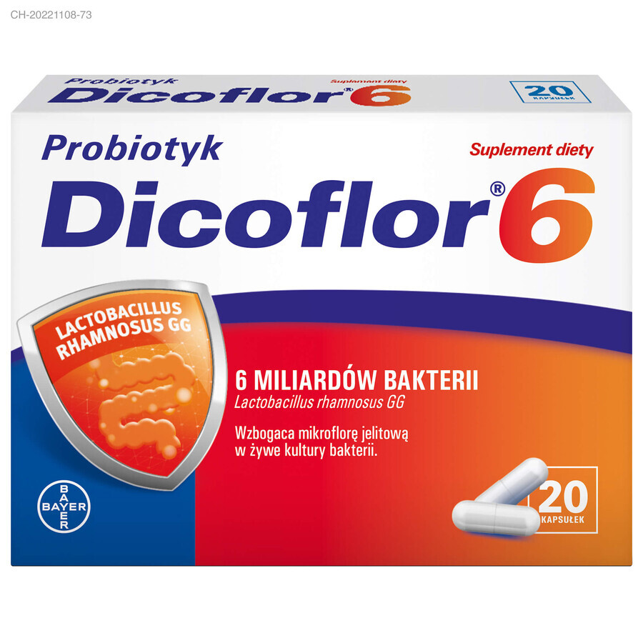 Dicoflor 6 set, voor kinderen vanaf 3 jaar en volwassenen, 2 x 20 capsules