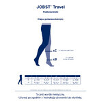 Jobst Travel, șosete de compresie pentru genunchi, 15-20 mmHg, metri închiși, mărimea 3, negru