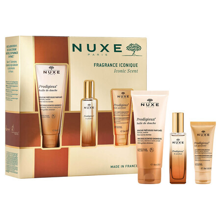 Nuxe Prodigieuse parfum set, parfum, 30 ml + douche olie, 100 ml + geparfumeerde bodymilk, 30 ml